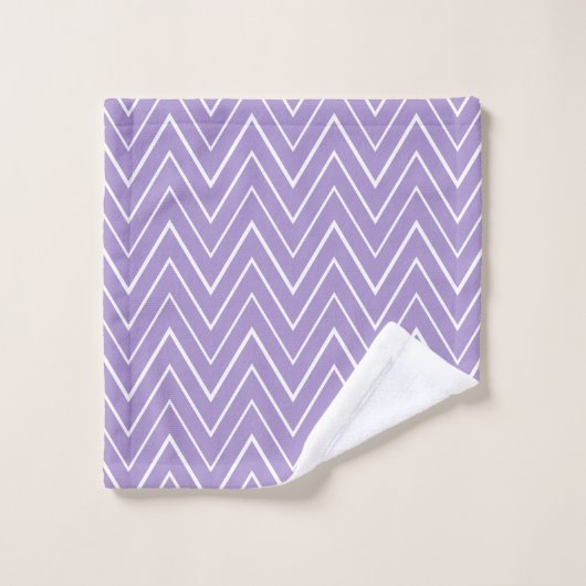 Lavender Chevron Striped Bathroom Towel set Bad Handdoek (Wasdoekje)