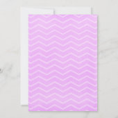 Lavender Chevron Stripes Bridal Shower Invitations Kaart (Achterkant)