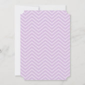 Lavender Chevron Wedding Invitations Kaart (Achterkant)