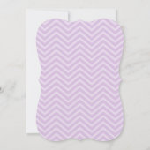 Lavender Chevron Wedding Invitations Kaart (Achterkant)