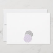 Lavender Chic Chevron Baby shower Uitnodiging (Achterkant)