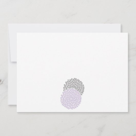 Lavender Chic Chevron Baby shower Uitnodiging (Achterkant)