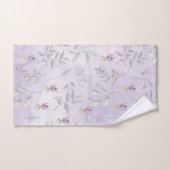 Lavender Chic Floral Leaves Handdoek (Handdoek)