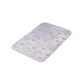 Lavender Chic Floral Leaves Pattern Badmat (Gekanteld)