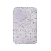 Lavender Chic Floral Leaves Pattern Badmat (Voorkant Verticaal)