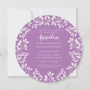 Lavender Circle verlaat Wreath Ladies Party Kaart
