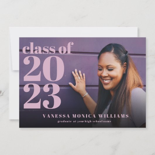 Lavender class 2022 Fotoaankondiging Afstuderen Aankondiging (Voorkant)