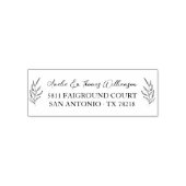 Lavender Classic Botanical Couple Return Address Zelfinktende Stempel (Design)