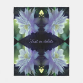 Lavender Clematis Abstract gepersonaliseerd Fleece Deken (Voorkant)
