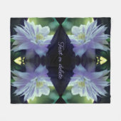 Lavender Clematis Abstract gepersonaliseerd Fleece Deken (Voorkant (Horizontaal))