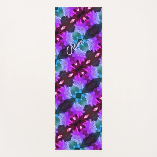 Lavender Clematis Abstract gepersonaliseerd Yogamat (Voorkant)