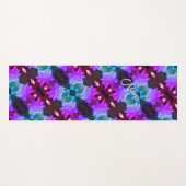 Lavender Clematis Abstract gepersonaliseerd Yogamat (Voorkant (horizontaal))
