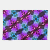 Lavender Clematis-bloem in de trallis Theedoek (Horizontaal)