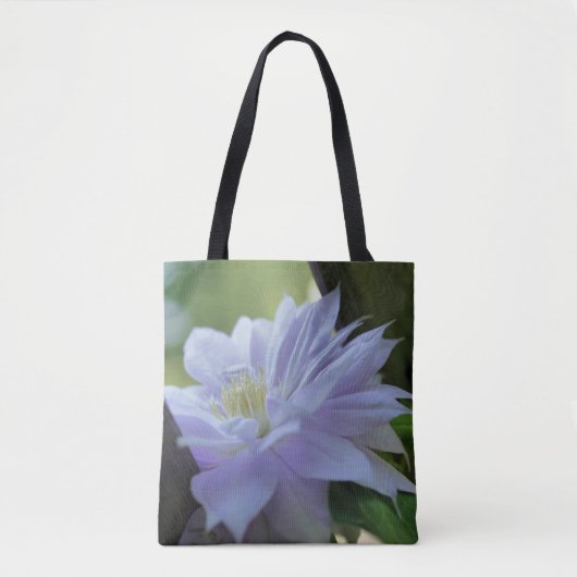 Lavender Clematis-bloem in de trallis Tote Bag (Voorkant)