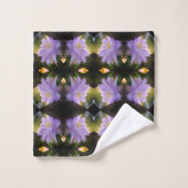 Lavender Clematis-bloem in Trellis Abstract Bad Handdoek (Wasdoekje)