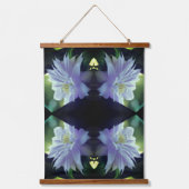 Lavender Clematis-bloem in Trellis Abstract Hangend Wandkleed (Voorkant)