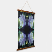 Lavender Clematis-bloem in Trellis Abstract Hangend Wandkleed (Gebogen)