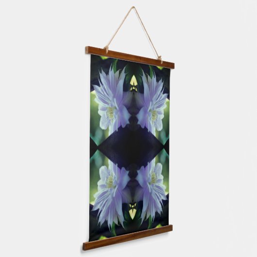Lavender Clematis-bloem in Trellis Abstract Hangend Wandkleed (Gebogen)