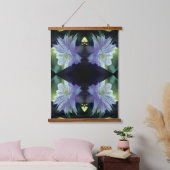 Lavender Clematis-bloem in Trellis Abstract Hangend Wandkleed (Slaapkamer)
