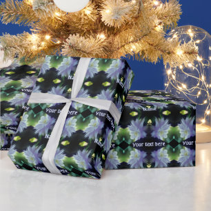 Lavender Clematis-bloem in Trellis gepersonaliseer Cadeaupapier