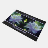 Lavender Clematis-bloem in Trellis gepersonaliseer Deurmat (Schuin)