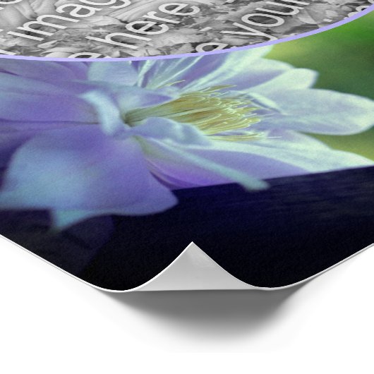 Lavender Clematis Flower Creëer Uw eigen foto Poster (Hoek)