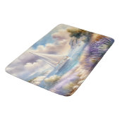 Lavender Coast Sailboat Waterverf Scene Badmat (Gekanteld)