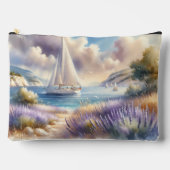 Lavender Coast Sailboat Waterverf Scene Etui (Voorkant)