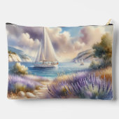 Lavender Coast Sailboat Waterverf Scene Etui (Achterkant)