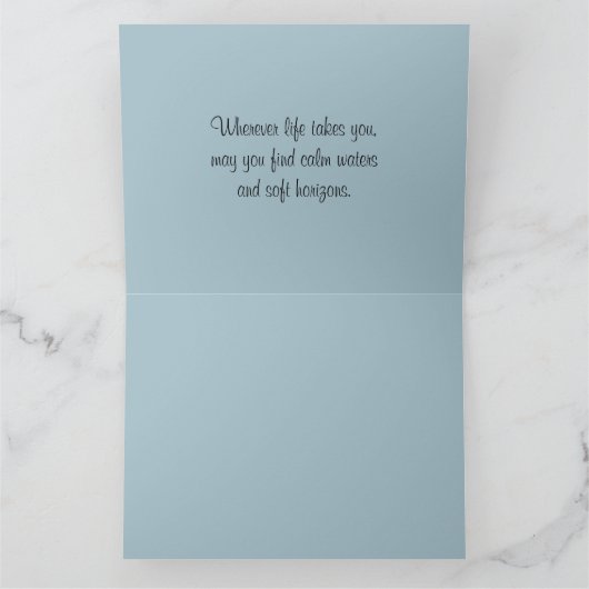 Lavender Coast Sailboat Waterverf Scene Kaart (Binnen)