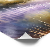 Lavender Coast Sailboat Waterverf Scene Perfect Poster (Hoek)