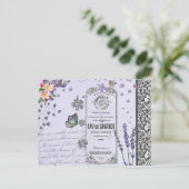 lavender Collage Briefkaart (Staand voorkant)