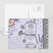 lavender Collage Briefkaart (Voorkant / Achterkant)