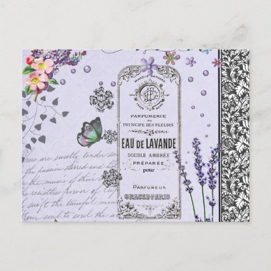 lavender Collage Briefkaart (Voorkant)