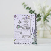  lavender Collage Briefkaart (Staand voorkant)