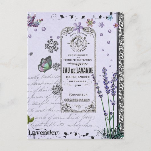  lavender Collage Briefkaart (Voorkant)