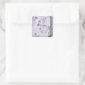  lavender Collage Vierkante Sticker (Tas)