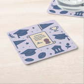 Lavender College Symbool Onderzetter Set (Schuin)