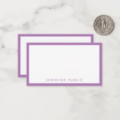 Lavender Color Handgeschreven Monogramed Sjabloon (Voorkant / Achterkant in situ)