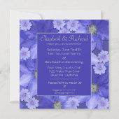 Lavender Colored Floral Wedding Kaart (Achterkant)