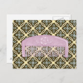 Lavender Comb over Chocolate Background Briefkaart (Voorkant / Achterkant)