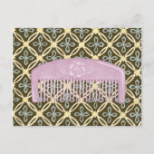 Lavender Comb over Chocolate Background Briefkaart (Voorkant)