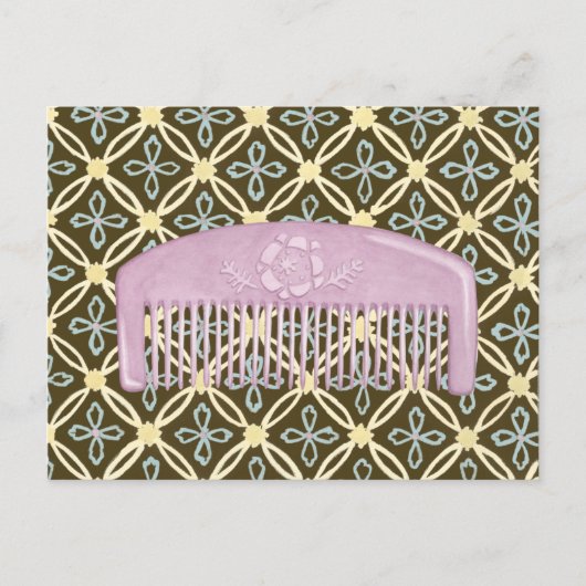 Lavender Comb over Chocolate Background Briefkaart (Voorkant)