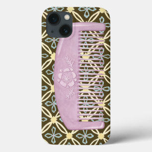 Lavender Comb over Chocolate Background Case-Mate iPhone Case
