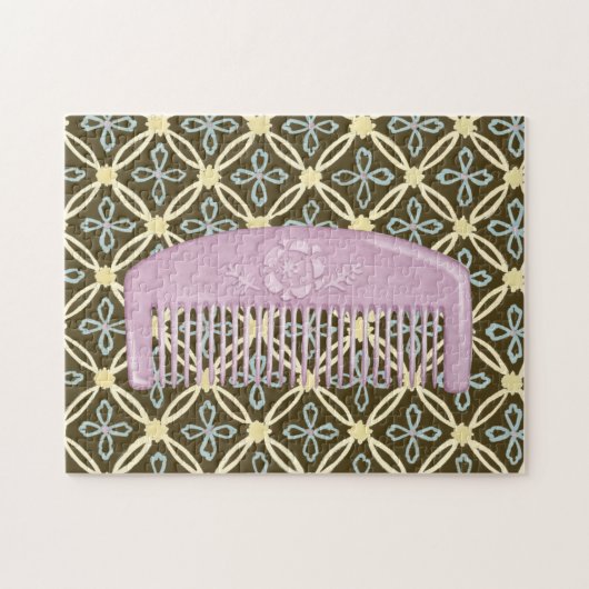 Lavender Comb over Chocolate Background Legpuzzel (Horizontaal)