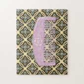 Lavender Comb over Chocolate Background Legpuzzel (Verticaal)