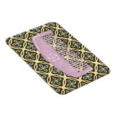 Lavender Comb over Chocolate Background Magneet (Rechterzijde)