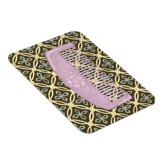 Lavender Comb over Chocolate Background Magneet (Rechterzijde)