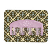 Lavender Comb over Chocolate Background Magneet (Horizontaal)