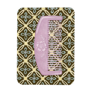 Lavender Comb over Chocolate Background Magneet
